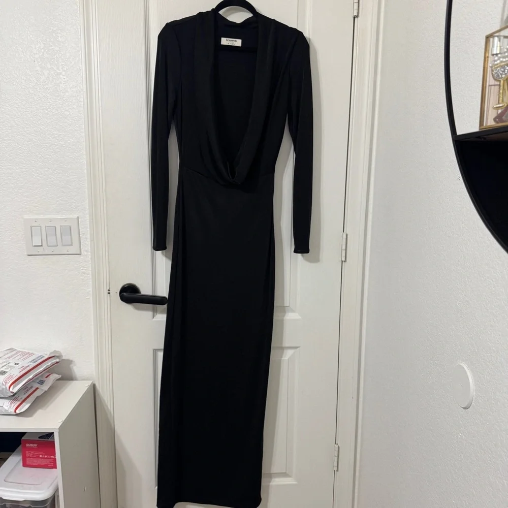 House of CB Black Plunge Maxi Dress - Picture 6 of 11